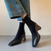 Mary Jane French Ankle Boots New 2025 Autumn/Winter One-foot Martin Boots, Elastic And Elegant, Square Head, Square Heel, Slim Boots_vogvips.com