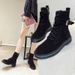 Martin Boots Autumn/Winter New Style Women's Versatile Boots, Thick-heeled Fleece Short Boots_vogvips.com