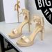 French Style High-heeled Open-toe Waterproof Platform Single-strap Rear Bow Satin Over-the-knee Slip-on Women's Shoes_vogvips.com