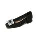 French Square Head Single Shoes Women's Thick Heel Spring Rhinestone Shallow Mouth High Heels_vogvips.com