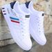 A Pair Of White Sneakers, Perfect For Skateboarding, Casual Sports, And Everyday Wear. Lightweight With A Soft Sole,_vogvips.com
