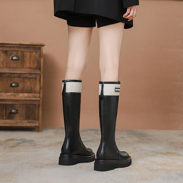 Women's Riding Niche 2024 New Autumn Winter Slim Over-the-Knee High Tube Petite Height Increasing Casual Long Boots_vogvips.com