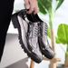 Euro Step 2025 Trendy New Brogue Glossy Thick-Soled Floral Casual Nightclub Leather Shoes_vogvips.com