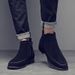 Martin Boots Men's Leather Velvet Korean Version Of Chinese Men's Boots Pointed Short Boots Chelsea Boots Men's_vogvips.com
