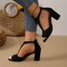Chunky Heel Plus Size Sandals For Women Summer New European And American Fashion Back Zipper Cross-Border Open Toe High_vogvips.com