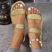 European And American Large-size 2026 Summer New Woven Women's For Outdoor Wear Beach Sandals Slippers_vogvips.com