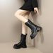 【Top Grain Leather】Lined Martin Boots Women's 2025 Winter New Arrival Genuine Thick Heel Mid-Calf Riding Boots_vogvips.com