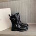 Thick-soled Mid-calf Ankle Boots For Women, 2026 New Style Non-knee-length Motorcycle Rider Boots_vogvips.com