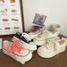 Women's Trendy Platform Canvas Shoes Cream Style Korean Niche Thin Big Toe White Student Shoes Spring Arrival_vogvips.com