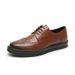 Suitable For All Seasons White Brogue For Men Korean Style Patent Leather Carved Breathable Business Formal Versatile Casual Men's Shoes A310-G_vogvips.com