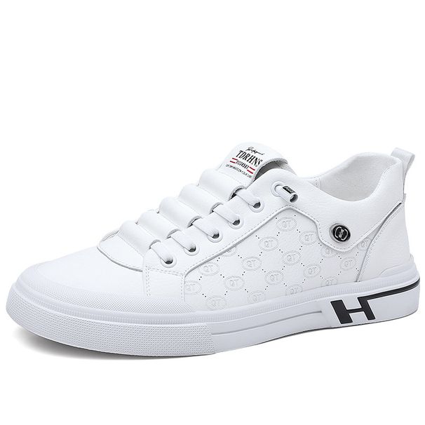 Euro Step Men's 2025 New High-end Genuine Leather Casual Sole Soft Surface White Trendy Sneakers Outdoor Sports Shoes_vogvips.com