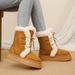 Women's Winter Snow Boots With Thick Sole - High Top Lace-Up Faux Fur Lined Warm Comfortable Shoes For Cold Weather_vogvips.com