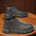 European Warm Series Martin 2025 Winter Fleece-Lined Mid-Cut British Style Short Men's High-Top Leather Shoes Boots_vogvips.com