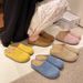 Flat Closed-Toe Non-Slip Half Slippers For Women, 2025 New Spring Slip-On Lazy Mules Shoes_vogvips.com