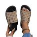 Plus Size Women's Flat Slide Sandals With Buckle Strap Thick Sole Roman Style Summer Casual Footwear Slip On, Buckle, Roman Sandals._vogvips.com