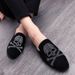 European Station Fashionable Black Rivet Mules Four Seasons New Trend Black Slip-on Men's Shoes Slip-on Nightclub Casual Banquet Dress Shoes_vogvips.com