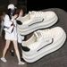 White Sneaker Women 2026 Spring New Style Thick-soled Women's Shoes, Versatile Platform Shoes_vogvips.com