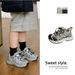 Children's 2025 Spring Boys Sneaker Breathable Casual Rotate Button Mesh Baby Girl Daddy Shoes Tide_vogvips.com