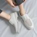 Euro Step Abrasion Resistant Summer New Breathable Mesh Brogue Trendy Soft Sole Men's Leather Slip-On Casual Shoes_vogvips.com