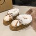 SHLIANG Winter New Fashionable Bow Warm Home Boots For Women's Indoor Soft Bottom Slippers Comfortable Boots X0060_vogvips.com