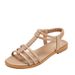 870-24 Roman Sandals 2026 Summer New Bohemian Retro Hollow Flat Comfortable Travel Beach Shoes_vogvips.com
