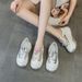 Leather Hollow Dad Shoes Women's Lightweight Inner Height Increase Casual Sports Shoes Platform Sandals_vogvips.com