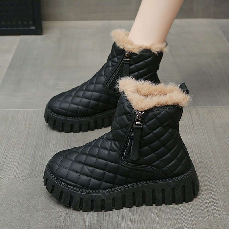 Women's Winter Snow Boots – Thermal Fur Lined Ankle Boots (Non-Slip & Extreme Cold)_vogvips.com