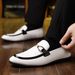 2026 Big-size Trend Fashion Slip-on Casual All-purpose Men's Leather Shoes Lazy Person's One-piece Foot-wearing Leather Shoes_vogvips.com