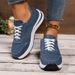 Women's New Large Size 36 43 Fashion Casual Women's Shoes Sports Shoes Lace Up Thick Bottom Large Size_vogvips.com