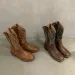 Retro Style Embroidery Women Western Cowgirl Boots Fashion Zippers Mid Calf Booties Square Heels Autumn Winter Shoes_vogvips.com