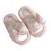 halluci Open-toe Rhinestone Bow Plush Warm Slippers, New Autumn And Winter Anti-slip Thickened Comfortable Cotton Slippers_vogvips.com