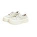 Women Trainers Flats Sneakers New Women S Thick Soled White Casual Genuine Leather Chunky Sneakers Cloud Shoes_vogvips.com