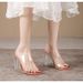 cos Versatile Shoes, Internet Celebrity Transparent Straps, Wasteland Style, Plus Size, 2026 New High-heeled Sandals_vogvips.com