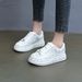 Women's Fashion Rhinestone Embellished Chunky Sole Casual Sneakers - Light Luxury Breathable Round Toe Slip-On Shoes For Spring Summer Fall_vogvips.com