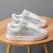 Gebbas Suede Low-Top Sneakers: Soft Pastel Hues (Gray/Pink) For Daily Casual Style_vogvips.com