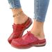 Summer New Women's Shoes Bowknot Hollow Out Closed Toe Flat Comfortable Floral Women's Slippers_vogvips.com