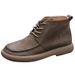 European Warm Series Men' Martin 2025 Autumn Winter New Britih Style Eay To Match Firt Layer Cowhide Thick Sole Caual Mid-Top Ankle_vogvips.com