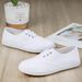 Work Shoes, Nurse Shoes, Women's White Shoes, Non Slip Flat Work Shoes, Slip On Solid Color Casual Shoes_vogvips.com