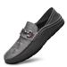 Embossed Crocodile Pattern Beanie Shoes Large Size Round Head Driving Shoes Casual Shoes Lazy Men's Shoes_vogvips.com