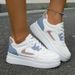Little White For Women 2025 Spring And Autumn New Large Women's Versatile Student Flat Casual Board Sports Shoes_vogvips.com