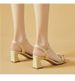 Internet Celebrity Super-feminine High-heeled Shoes 2026 New Model, With Thin Heels, Pearl Straps, Stunning Sandals_vogvips.com