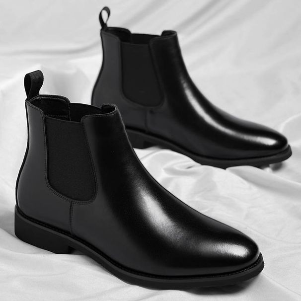 「XGXC」British Retro Chelsea Boots, Men's Short Boots, Velvet Leather Boots, Martin Boots, Cross-border Plus-size Boots For Men._vogvips.com