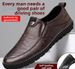 Men's Business Casual Leather Shoes Soft Sole Surface Fashionable Driving Loafers For Middle-Aged And Elderly Dad_vogvips.com