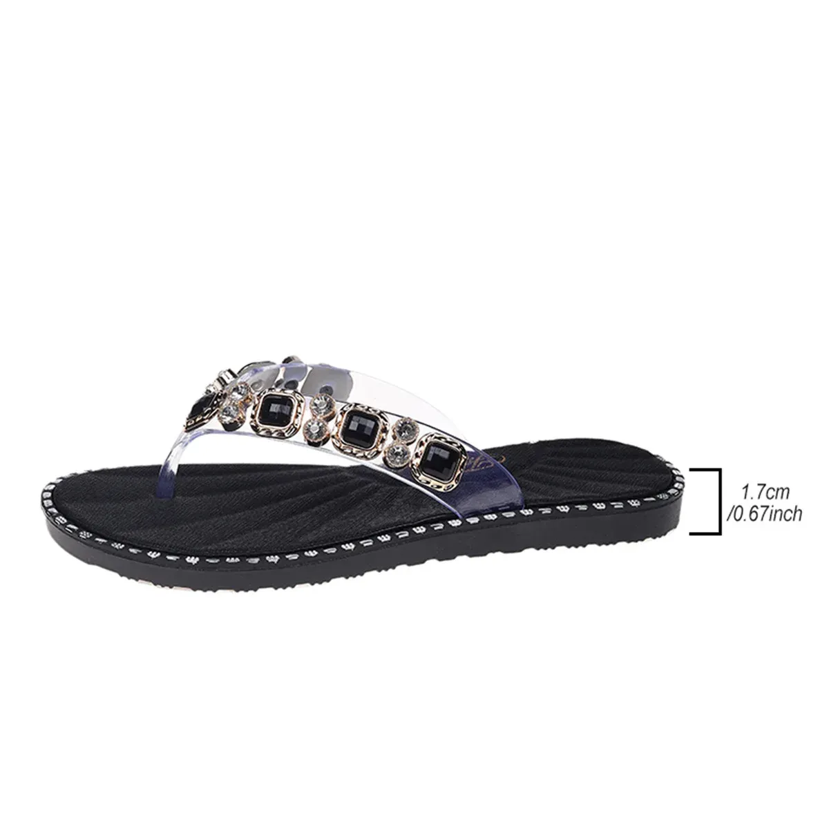 2025 Shoes Woman Spring Summer Thong Flat Flip Flops Comfortable Rhinestone Fashion Opened Toe Luxury Sandals Women_vogvips.com