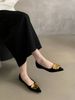 French Style Evening Breeze Elegant Pointed Toe Shallow Mouth Single Shoes For Women Spring And Autumn New Korean_vogvips.com