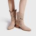 Women's Western Cowboy Boots Embroidery Hollow V Neck Knight Thick Heel Ethnic Style Retro Short Shoe_vogvips.com