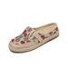 Spring And Summer New Trendy Ethnic-style Breathable Linen Casual Sh, Retro Soft-soled Slip-on Lightweight Women's_vogvips.com