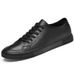 Hollow Men's Cowhide Flat Baseplate Shoes Men's Breathable Casual Shoes Men's Shoes_vogvips.com