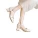 Women's Open-toe Popular Spring New Style, Suitable For Skirts, Fairy-style High-heeled Sandals, Pearl Single-strap_vogvips.com