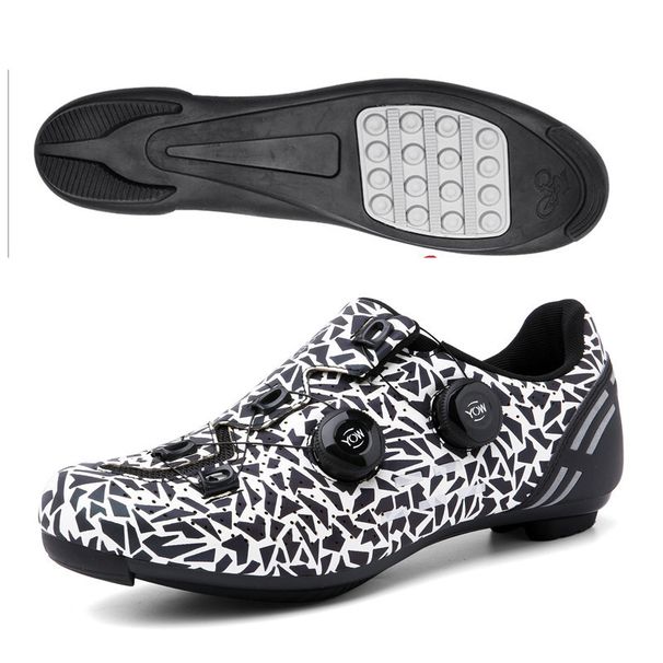 Spring And Summer Mountain Bike Lock Cycling Shoes Men's And Women's Road Bike Lock Shoes Hard Bottom Dynamic Cycling Shoes Bicycle Wide Bottom Shoes_vogvips.com